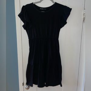 Black Ruffle Sleeve Dress
